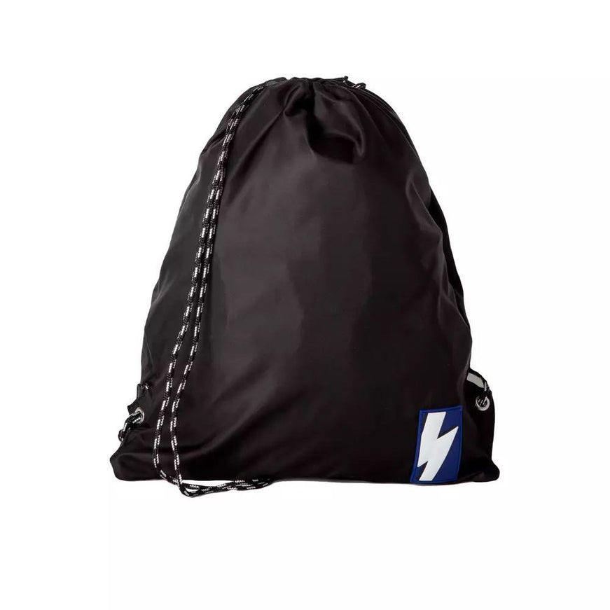 Neil Barrett Elegant Drawstring Backpack in Sleek Black - Ellie Belle