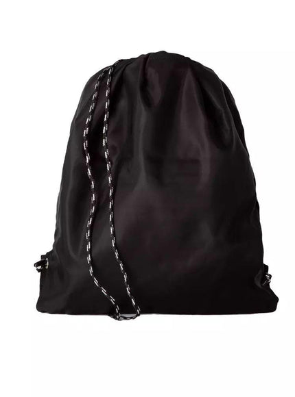 Neil Barrett Elegant Drawstring Backpack in Sleek Black - Ellie Belle