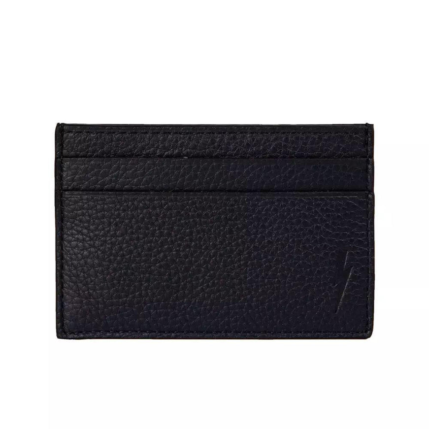 Neil Barrett Sleek Black Leather Card Wallet for Men - Ellie Belle