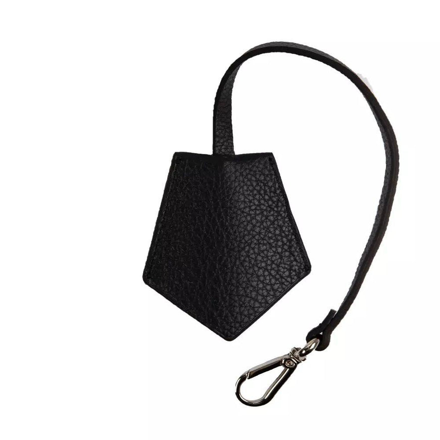 Neil Barrett Sleek Black Leather Keychain for Men - Ellie Belle