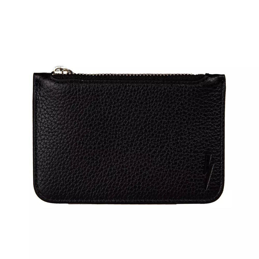 Neil Barrett Sleek Black Leather Men's Zip Wallet - Ellie Belle