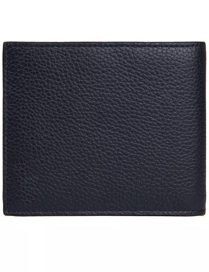 Neil Barrett Sleek Men's Leather Bifold Wallet - Blue - Ellie Belle