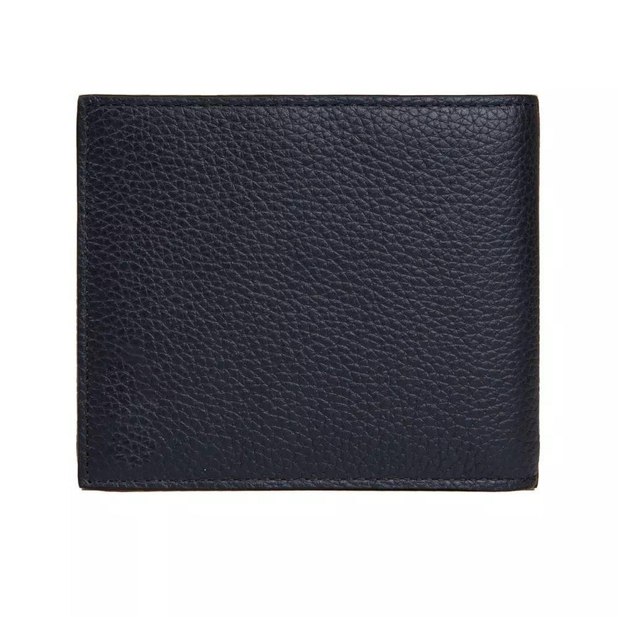 Neil Barrett Sleek Men's Leather Bifold Wallet - Blue - Ellie Belle