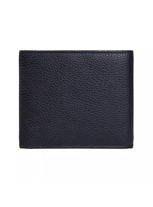 Neil Barrett Sleek Men's Leather Bifold Wallet - Blue - Ellie Belle