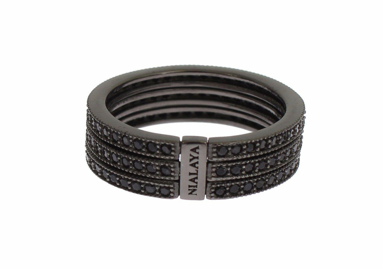 Nialaya Black CZ 925 Sterling Silver Womens - Ellie Belle