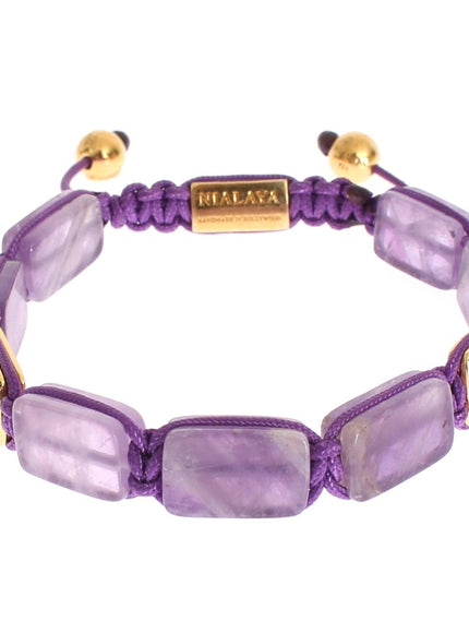 Nialaya CZ Amethyst 18K Gold 925 Bracelet - Ellie Belle