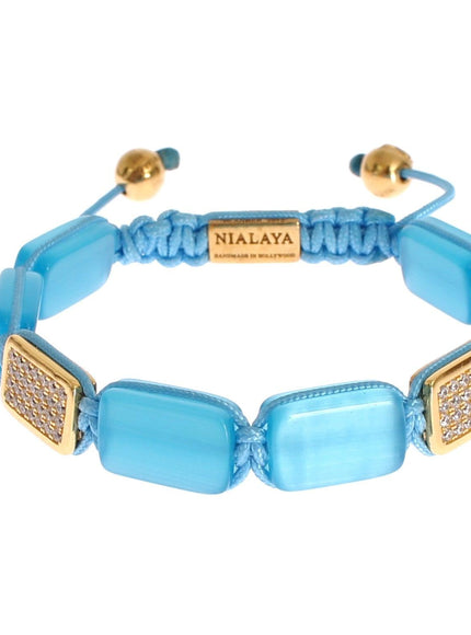 Nialaya CZ Opal 18K Gold 925 Bracelet - Ellie Belle