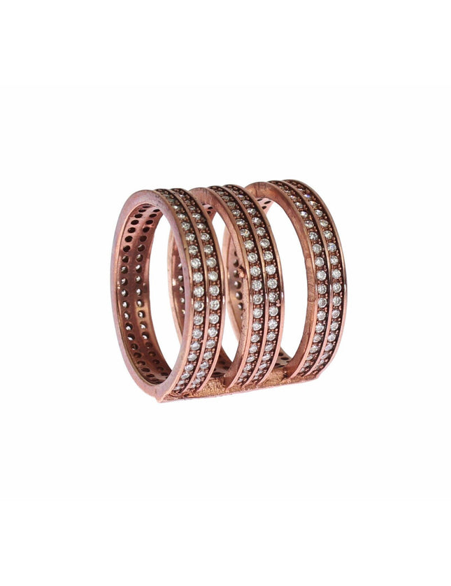 Nialaya Gold 925 Silver Clear CZ Pink Ring - Ellie Belle