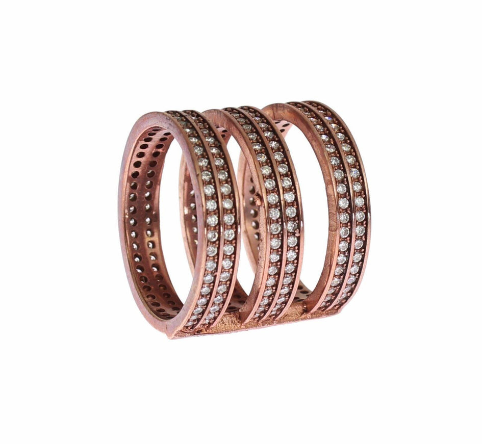 Nialaya Gold 925 Silver Clear CZ Pink Ring - Ellie Belle