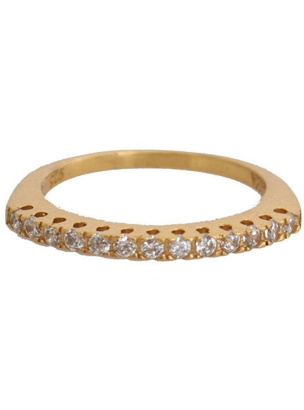 Nialaya Gold Authentic Womens Clear CZ Gold 925 Silver Ring - Ellie Belle