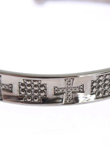 Nialaya Gray Rhodium 925 Silver Bangle Bracelet - Ellie Belle