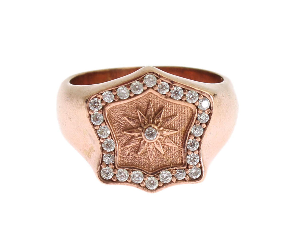 Nialaya Pink Gold 925 Silver Authentic Clear Ring - Ellie Belle