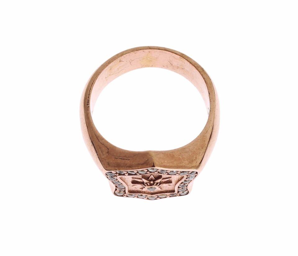 Nialaya Pink Gold 925 Silver Authentic Clear Ring - Ellie Belle