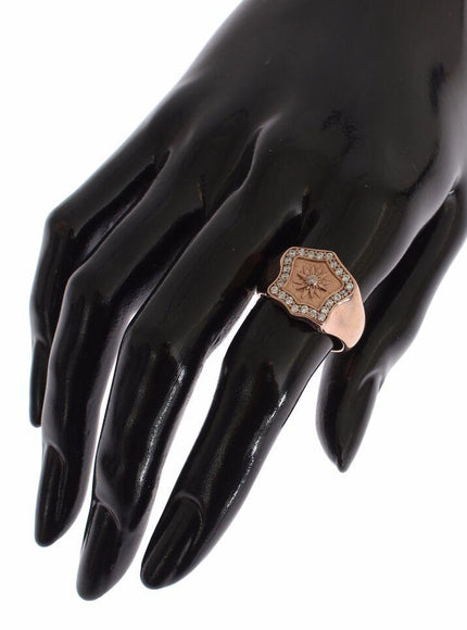 Nialaya Pink Gold 925 Silver Authentic Clear Ring - Ellie Belle