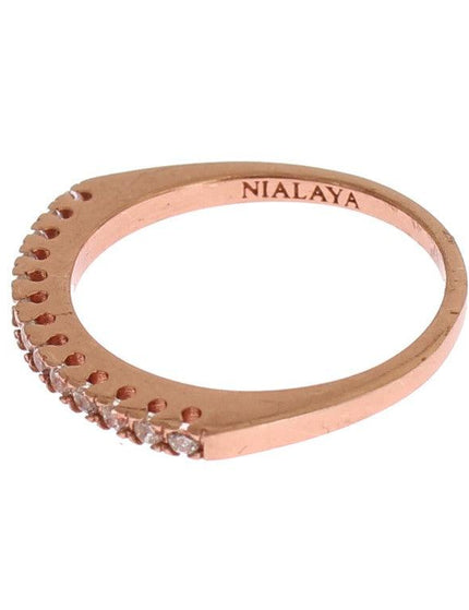 Nialaya Red Gold 925 Silver Ring - Ellie Belle