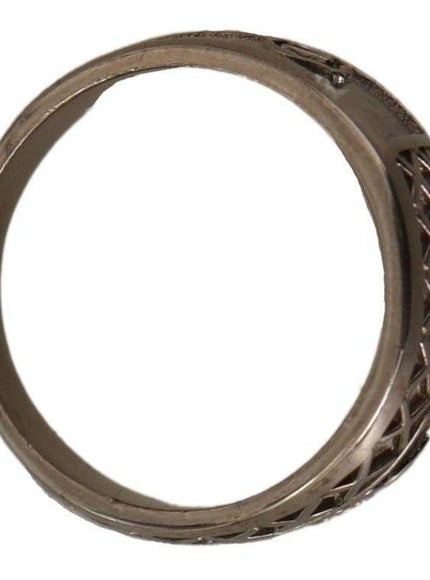 Nialaya Rhodium 925 Sterling Silver Mens Ring - Ellie Belle