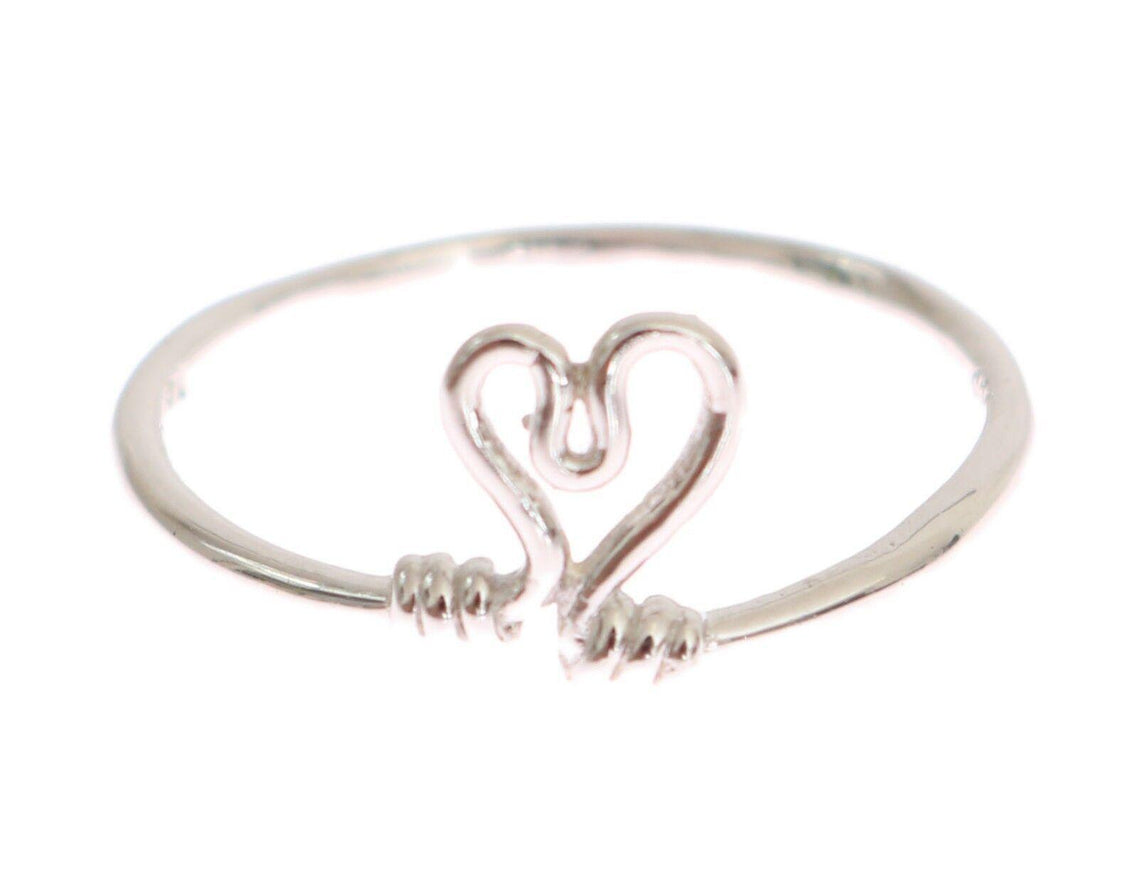 Nialaya Silver Authentic Womens Love Heart Ring - Ellie Belle