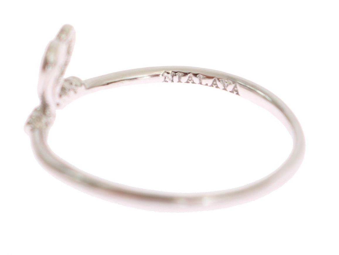 Nialaya Silver Authentic Womens Love Heart Ring - Ellie Belle