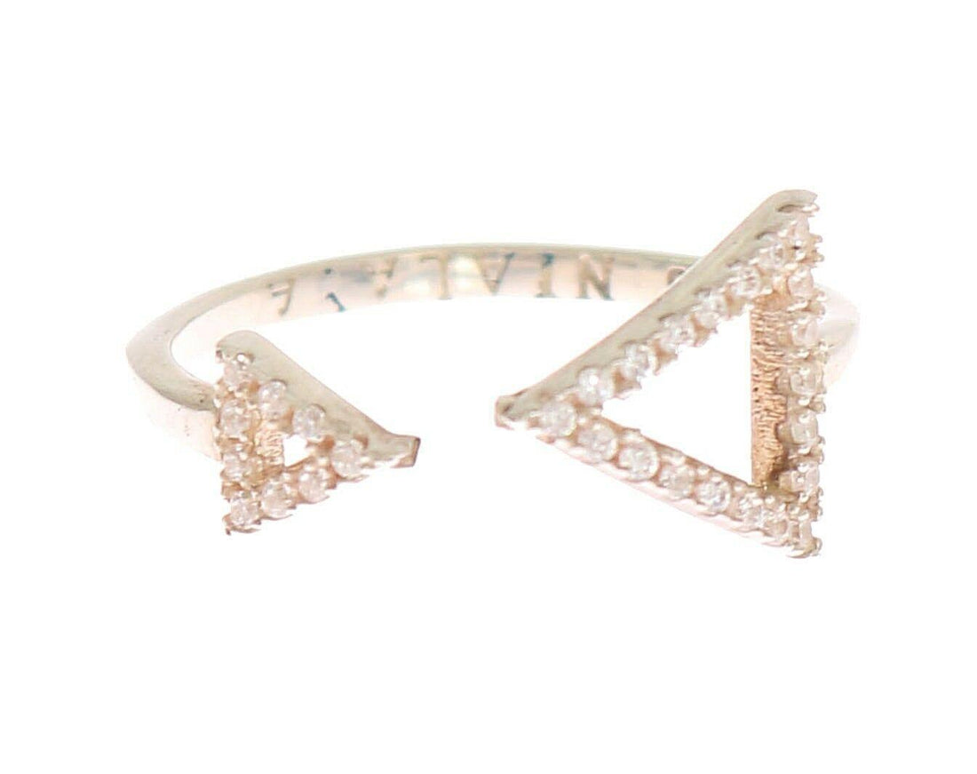 Nialaya Silver Clear CZ Arrow 925 Silver Ring - Ellie Belle