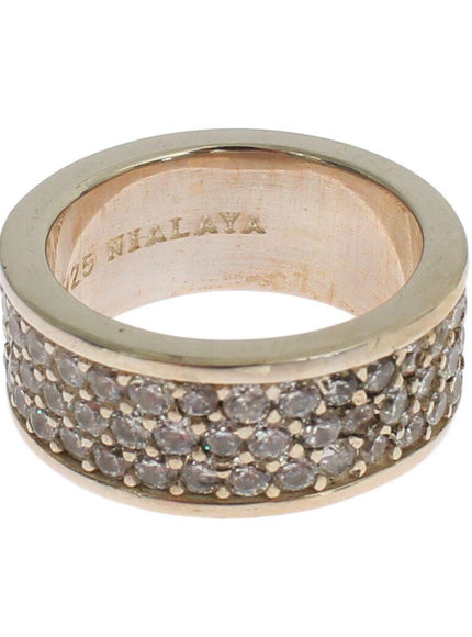 Nialaya Silver Womens CZ 925 Sterling Ring - Ellie Belle