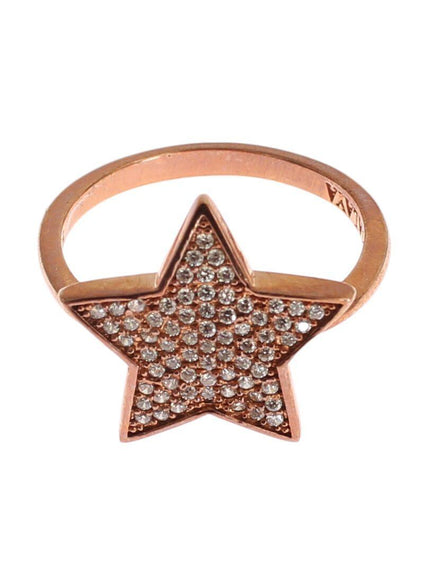 Nialaya Womens Clear CZ Star 925 Silver Ring - Ellie Belle