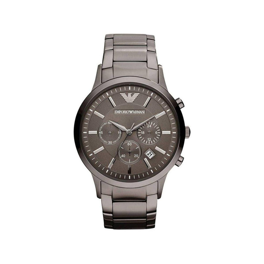 Emporio Armani Black Steel Chronograph Watch - Ellie Belle