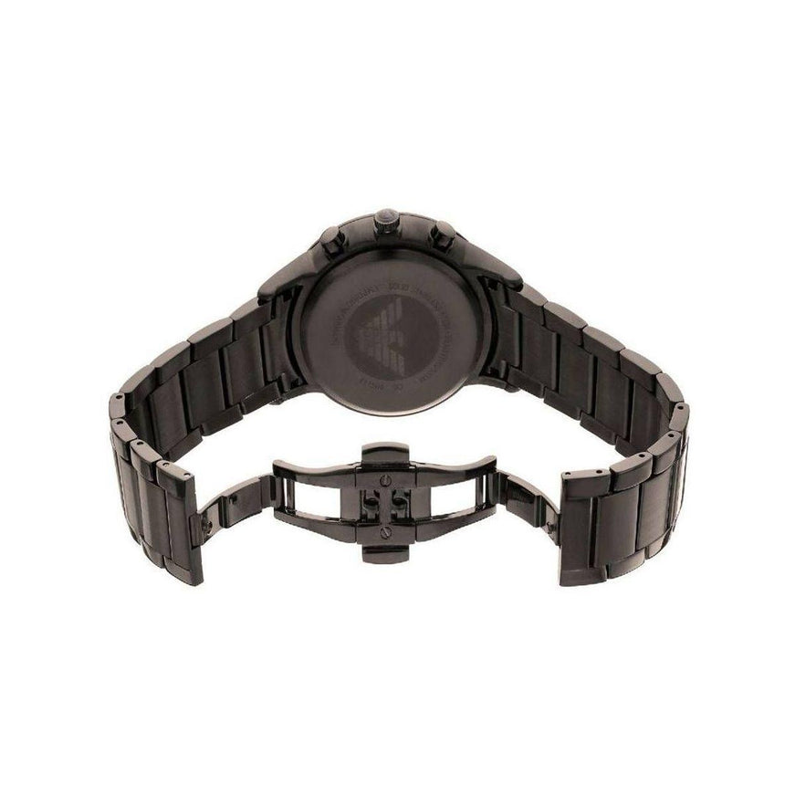 Emporio Armani Black Steel Chronograph Watch - Ellie Belle