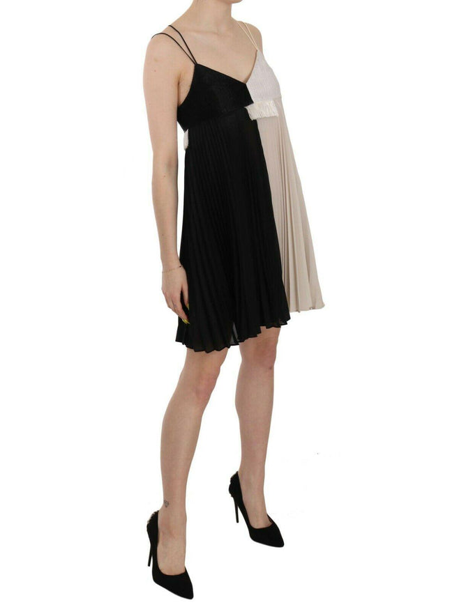 PINKO Black and White Mini Sleeve less A-line Princess Dress - Ellie Belle