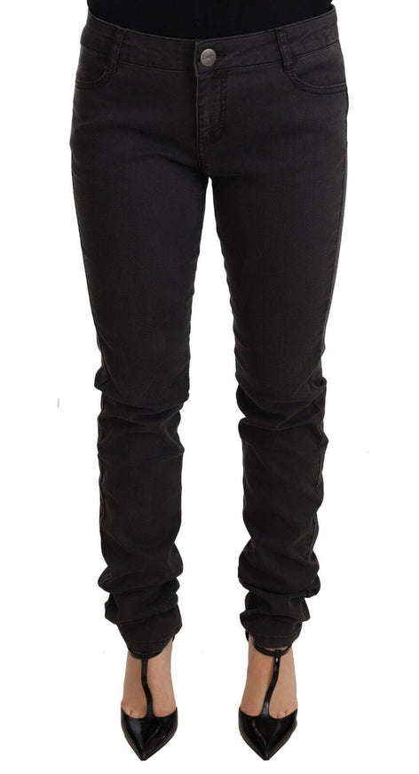 PINKO Black Cotton Stretch Skinny Mid Waist Women Denim Jeans - Ellie Belle