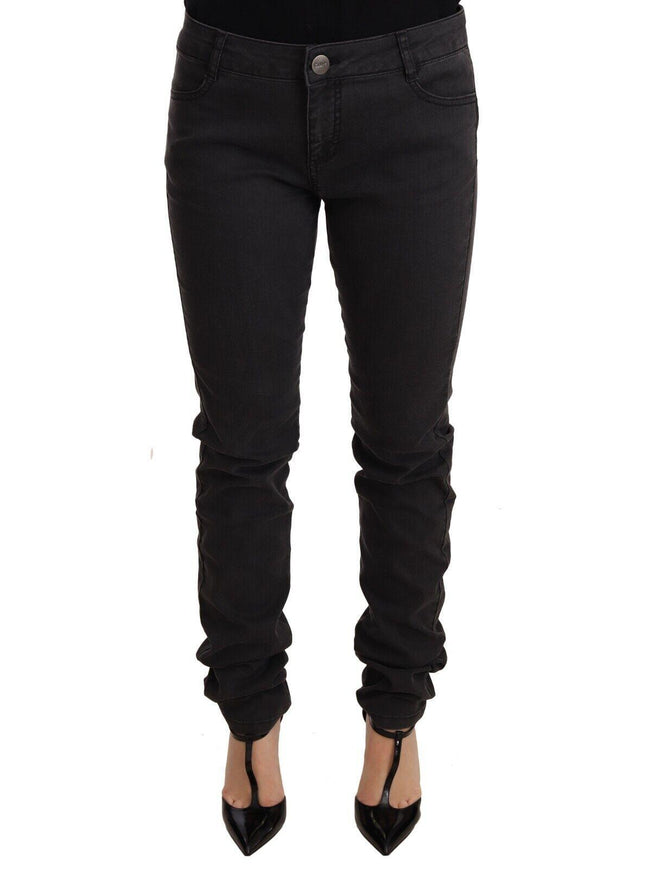 PINKO Black Cotton Stretch Skinny Mid Waist Women Denim Jeans - Ellie Belle