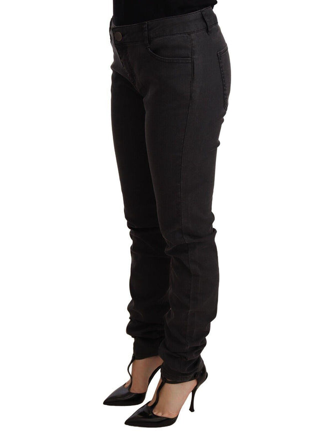 PINKO Black Cotton Stretch Skinny Mid Waist Women Denim Jeans - Ellie Belle