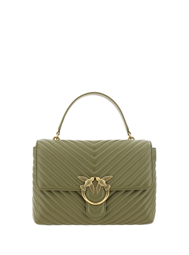 PINKO Green Calf Leather Love Lady Handbag - Ellie Belle