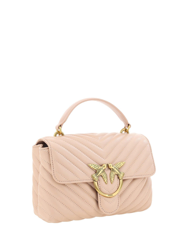 PINKO Pink Calf Leather Love Lady Mini Handbag - Ellie Belle