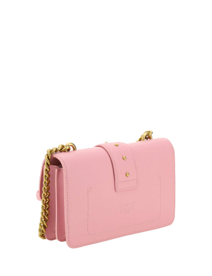 PINKO Pink Leather Love One Mini Shoulder Bag - Ellie Belle