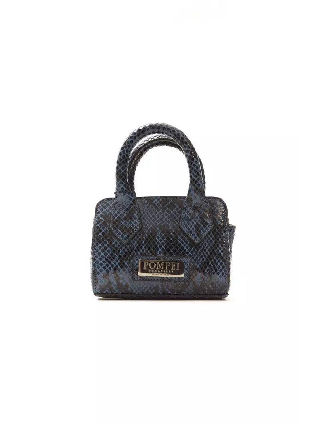 Pompei Donatella Blue Leather Handbag - Ellie Belle