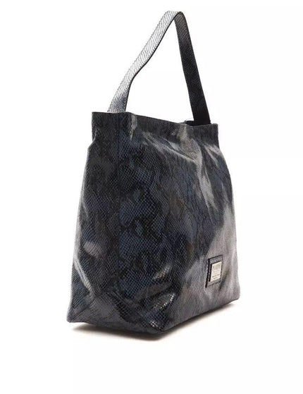 Pompei Donatella Blue Leather Shoulder Bag - Ellie Belle