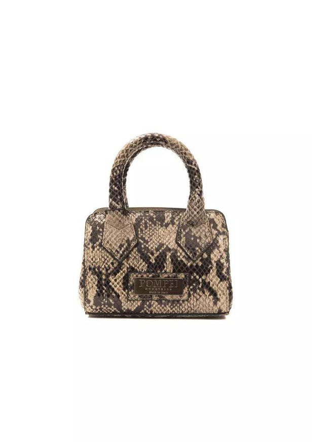 Pompei Donatella Brown Leather Handbag - Ellie Belle