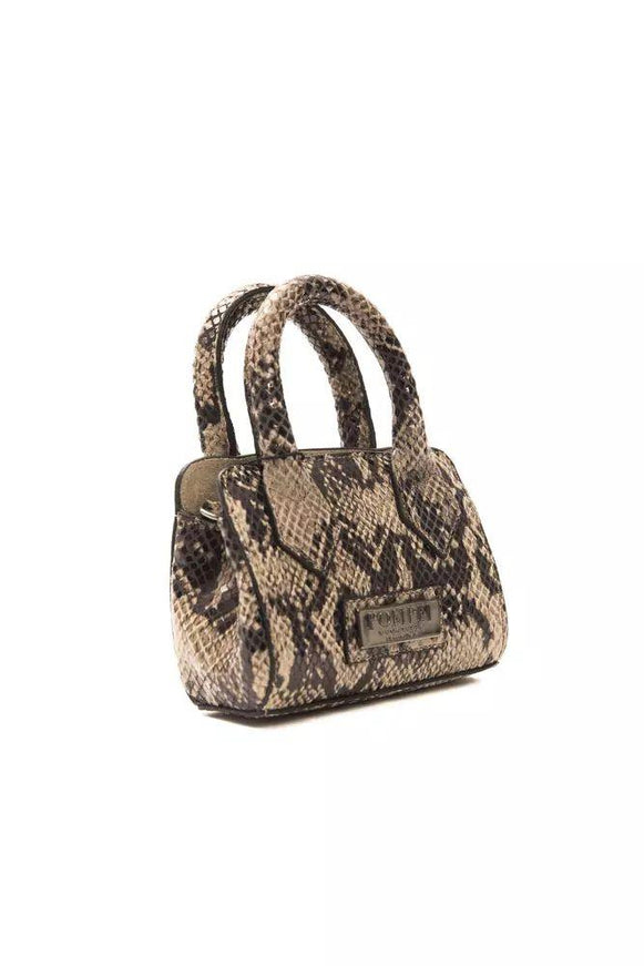 Pompei Donatella Brown Leather Handbag - Ellie Belle