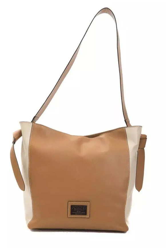 Pompei Donatella Brown Leather Shoulder Bag - Ellie Belle