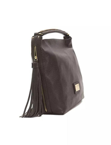 Pompei Donatella Brown Leather Shoulder Bag - Ellie Belle
