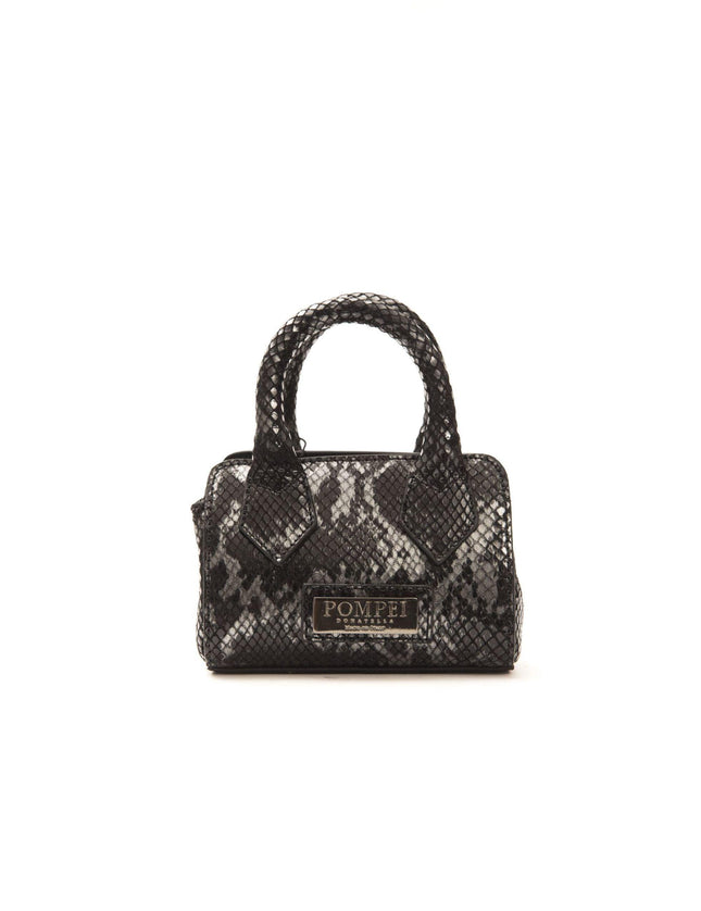 Pompei Donatella Gray Leather Mini Handbag - Ellie Belle