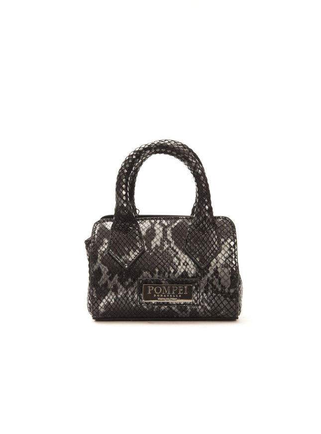 Pompei Donatella Gray Leather Mini Handbag - Ellie Belle