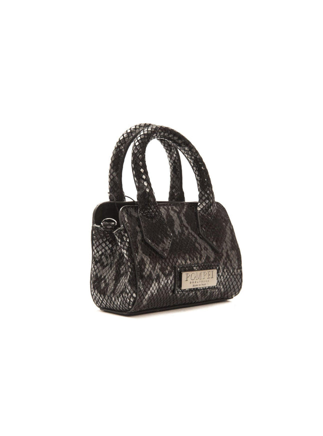 Pompei Donatella Gray Leather Mini Handbag - Ellie Belle