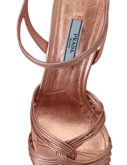 Prada Ankle Strap Heels Stiletto Sandals Leather - Ellie Belle