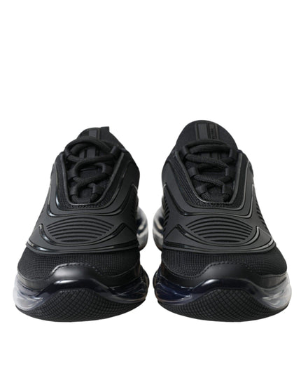 Prada Black Rubber Knit Slip On Low Top Sneakers Shoes - Ellie Belle