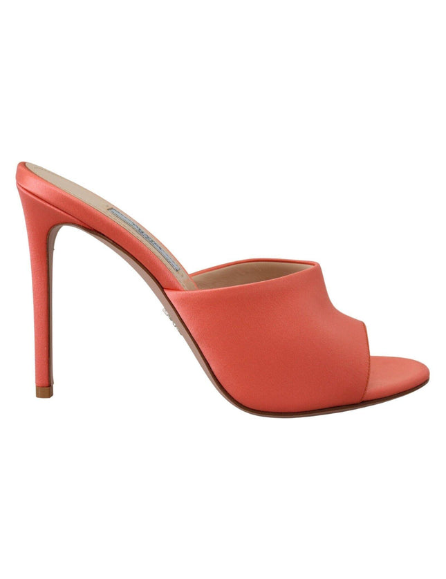 Prada Coral Calzature Leather Stilettos Heels Sandals Shoes - Ellie Belle
