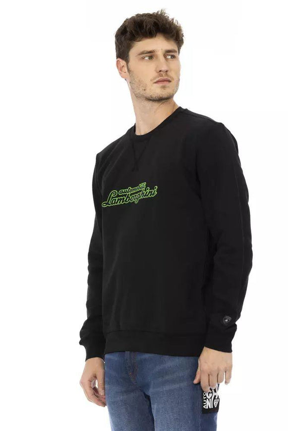 Automobili Lamborghini Black Cotton Sweater - Ellie Belle