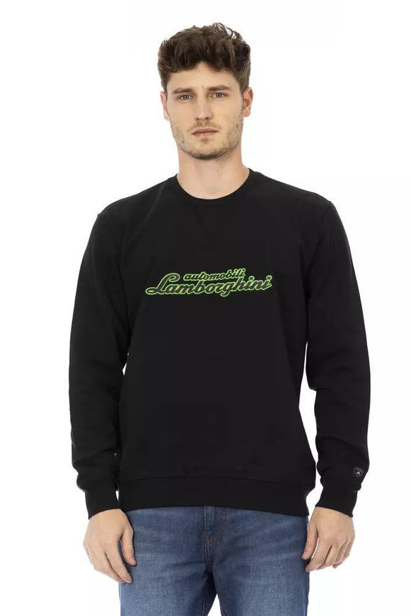 Automobili Lamborghini Black Cotton Sweater - Ellie Belle