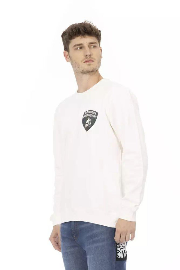 Automobili Lamborghini White Cotton Sweater - Ellie Belle