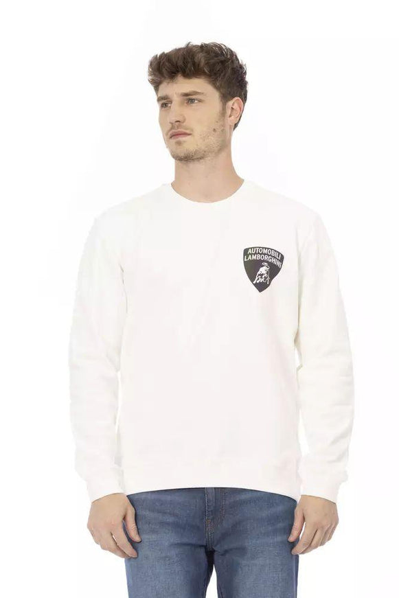 Automobili Lamborghini White Cotton Sweater - Ellie Belle